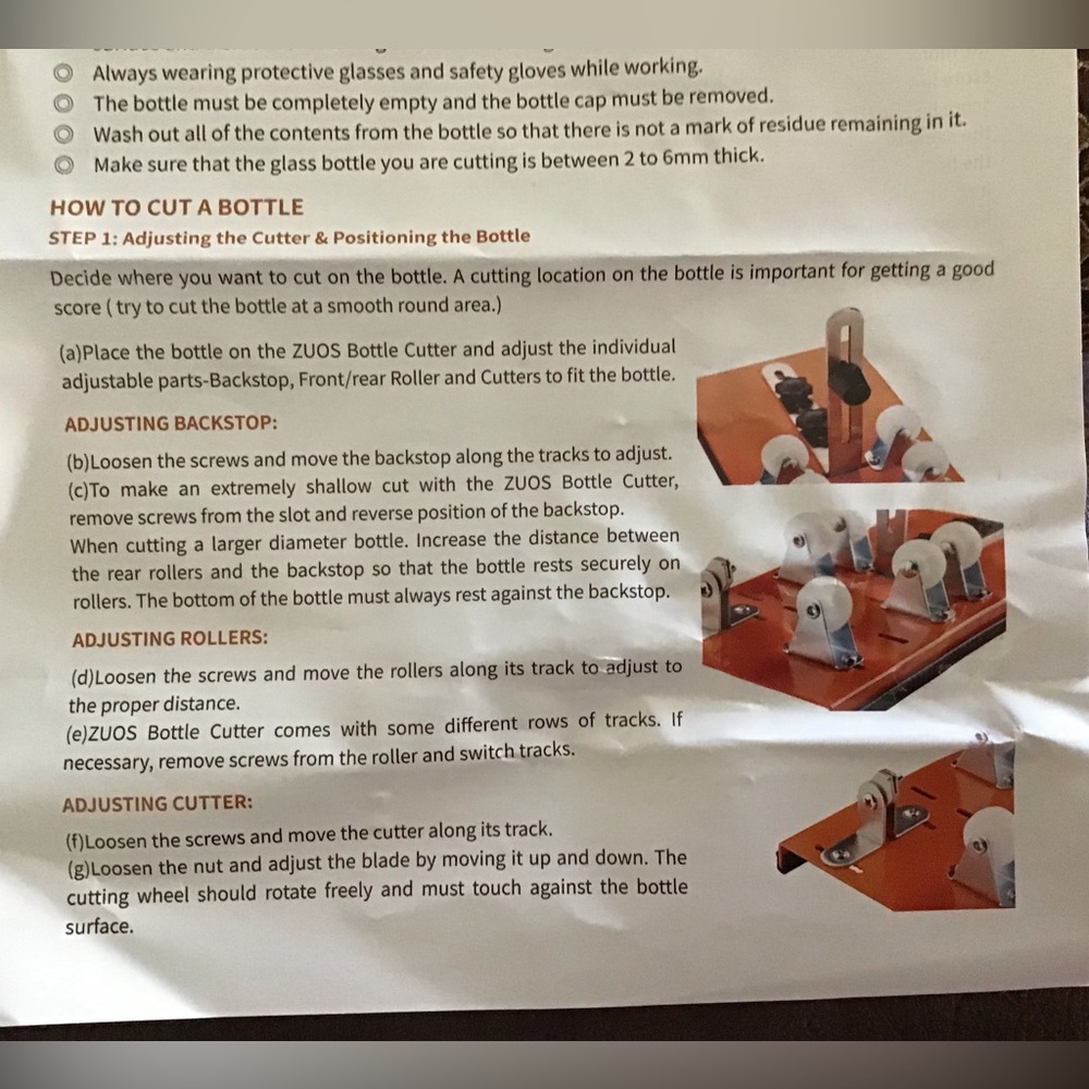 Glass bottle cutting kit - Picture 2 of 5